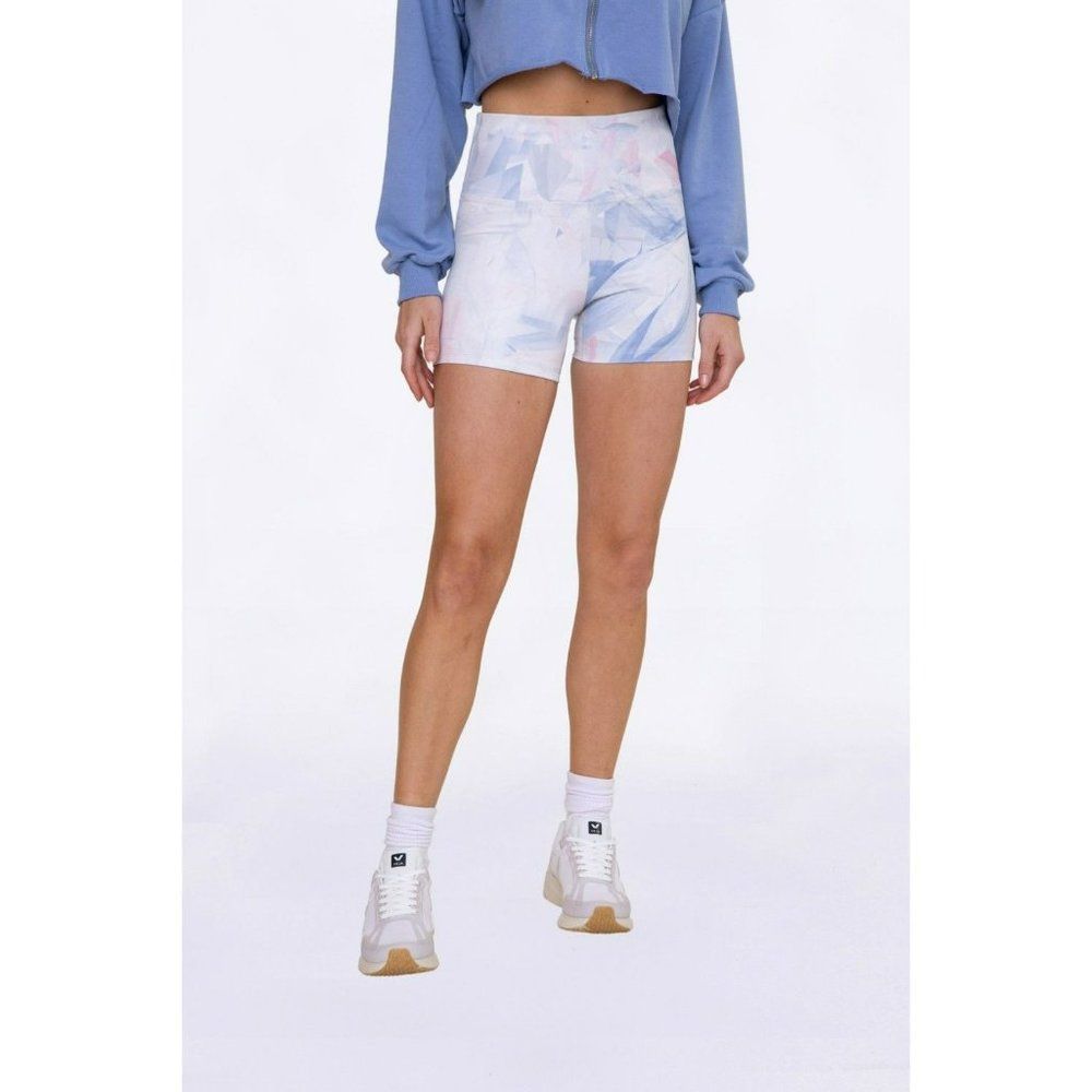 Women's Shattered Glass Active Gym Yoga Shorts